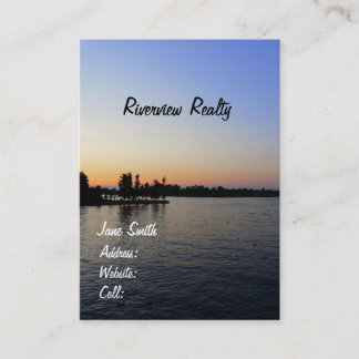 Sunset/Riverview-Real Anwesen Company Visitenkarte