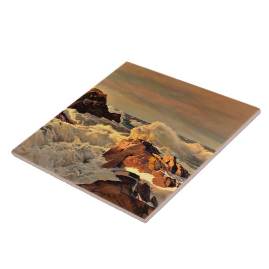 Sunset Rocks, Gemälde von Frederick Waugh Fliese (Seite)