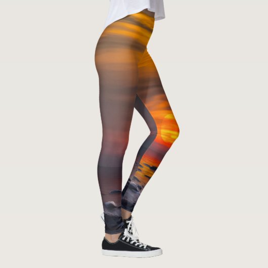 Sunset Rocky Seashore Leggings (Rechts)