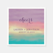 Sunset Romance | Hochzeit Serviette (Vorderseite)