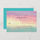 Sunset Romance | HochzeitsrSVP RSVP Karte (Vorne/Hinten)