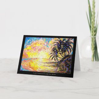 "Sunset Romance" von James Paul Brown Grußkarte Karte