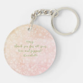 Sunset rose Coquette sheer bow Bouquet bridesmaid  Schlüsselanhänger (Rückseite)