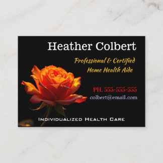 Sunset Rose Professional Caregiver Visitenkarte