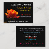Sunset Rose Professional Caregiver  Visitenkarte (Vorne/Hinten)