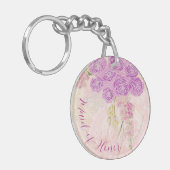 Sunset rose Sheer bow Bouquet Maid-of-Honor  Schlüsselanhänger (Vorderseite links)