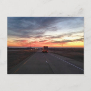 Sunset Route 66 Kleeblatt Texas USA Postkarte