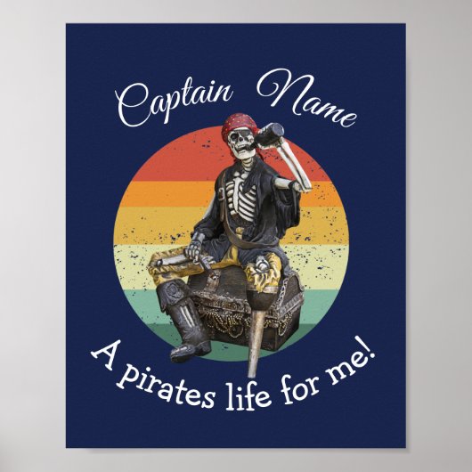 Sunset Rum Party Pirate Poster (Vorne)