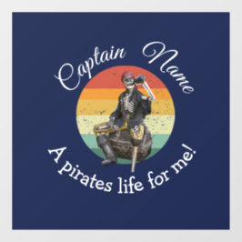 Sunset Rum Skeleton Party Pirate Fensteraufkleber