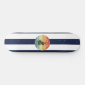 Sunset Rum Skeleton Party Pirate Skateboard (Horizontal)