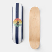 Sunset Rum Skeleton Party Pirate Skateboard (Vorderseite)
