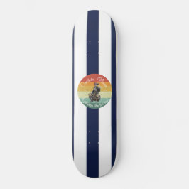 Sunset Rum Skeleton Party Pirate Skateboard