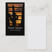 Sunset Saguaro Cactus - Wüste Arizona Visitenkarte (Vorne/Hinten)