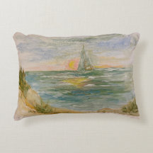 Sunset Sail Accent Pillow