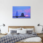 Sunset Sail Canvas Print Leinwanddruck (Insitu (Schlafzimmer))
