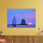 Sunset Sail Canvas Print Leinwanddruck (Insitu (Wohnzimmer))