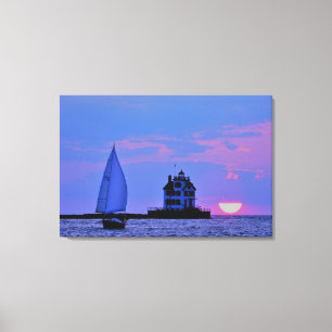 Sunset Sail Canvas Print Leinwanddruck
