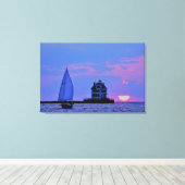 Sunset Sail Canvas Print Leinwanddruck (Insitu (Holzboden))