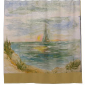 Sunset Sail Duschvorhang (Vorderseite)