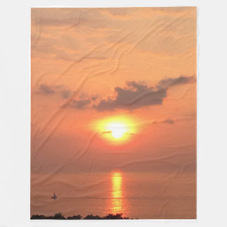 Sunset Sail in Hawaii Vlies Blanket Fleecedecke