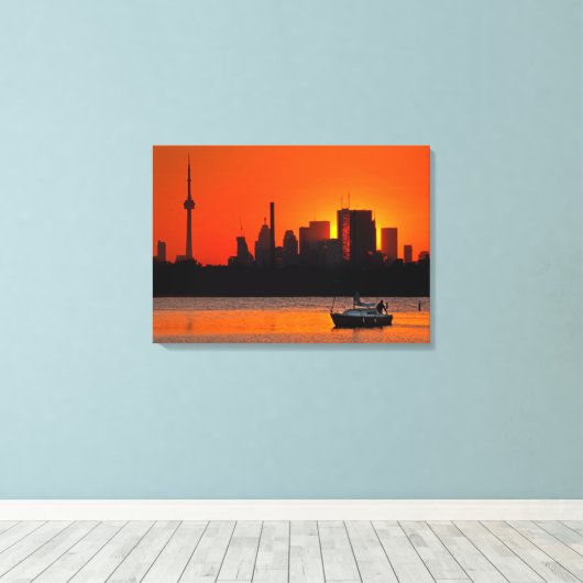 Sunset Sail Leinwanddruck (Insitu (Holzboden))