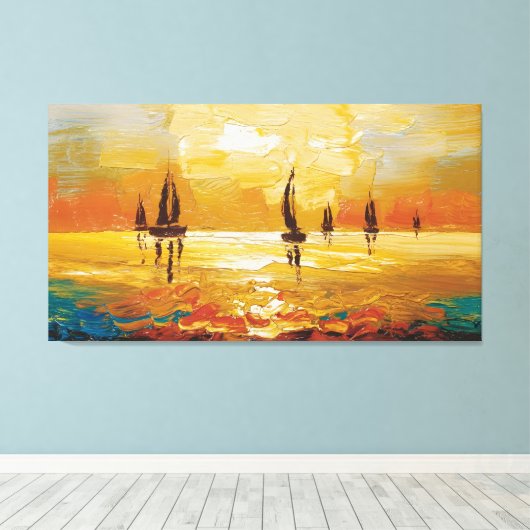 Sunset Sail Leinwanddruck (Insitu (Holzboden))