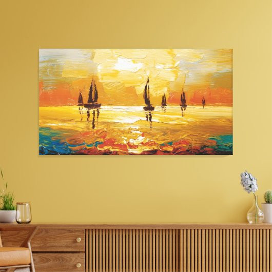 Sunset Sail Leinwanddruck (Insitu (Wohnzimmer))