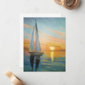 Sunset Sail Mitteilungskarte (Vorderseite/Rückseite Beispiel)