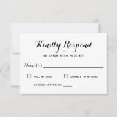 Sunset Sail Modern Nautical Wedding RSVP Karte (Vorderseite)