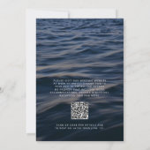 Sunset Sail Moderne Nautische Hochzeit mit QR-Code Einladung (Rückseite)