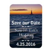 Sunset Sail Nautical Save the Date Magnet (Vertikal)