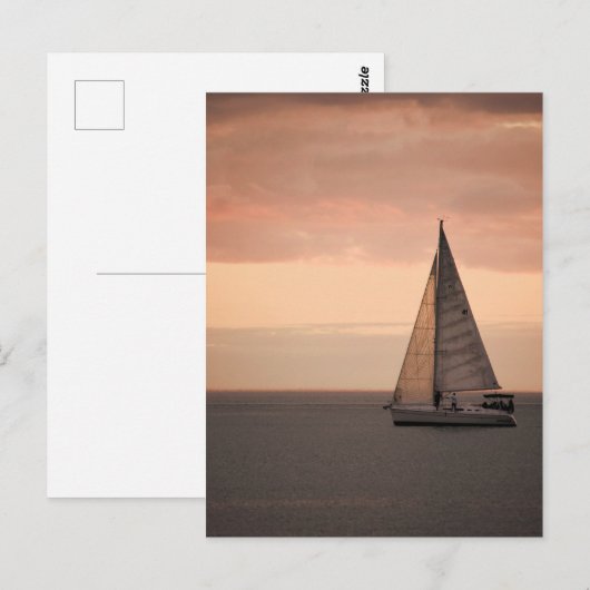 Sunset Sail Postcard Postkarte (Vorne/Hinten)