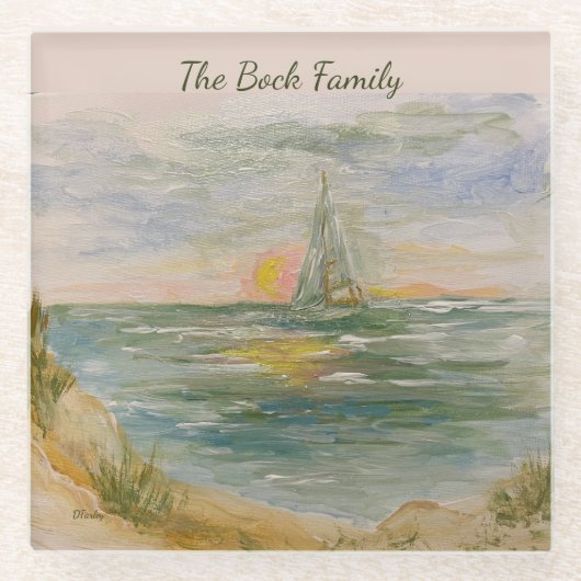 Sunset Sail Untersetzer (Vorderseite)