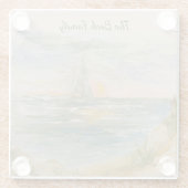 Sunset Sail Untersetzer (Rückseite)