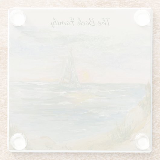 Sunset Sail Untersetzer (Rückseite)