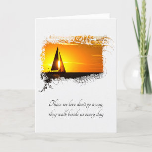 Sunset Sailboat Beileid Karte