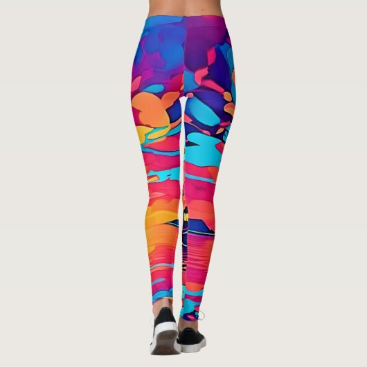 Sunset Sailboat Dreamscape Leggings (Rückseite)