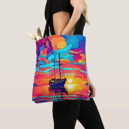Sunset Sailboat Dreamscape Tasche