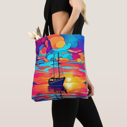 Sunset Sailboat Dreamscape Tasche (Von Nahem)
