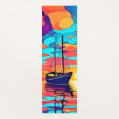 Sunset Sailboat Dreamscape Yogamatte (Vorderseite)