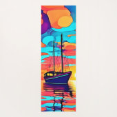 Sunset Sailboat Dreamscape Yogamatte (Rückseite)