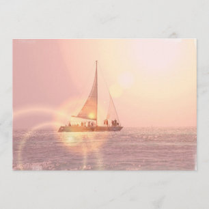 Sunset Sailboat Einladung
