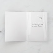 Sunset Sailboat in Window Beileid Karte (Innenseite)