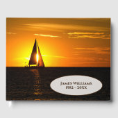 Sunset Sailboat on Lake Michigan Gästebuch (Vorderseite)