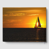 Sunset Sailboat on Lake Michigan Gästebuch (Rückseite)