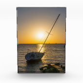 Sunset Sailboat Shipwreck Golf Breeze FL Fotoblock (Vorderseite)