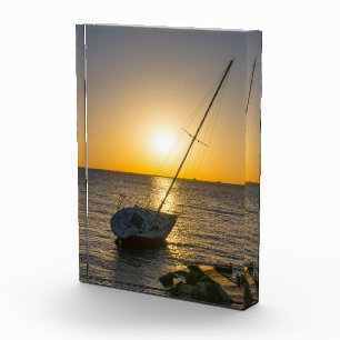 Sunset Sailboat Shipwreck Golf Breeze FL Fotoblock
