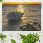 Sunset Sailboat Shipwreck Golf Breeze FL Geschirrtuch (Gefaltet)