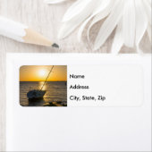 Sunset Sailboat Shipwreck Golf Breeze FL Labels (Insitu)