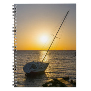 Sunset Sailboat Shipwreck Golf Breeze FL Notebook Notizblock